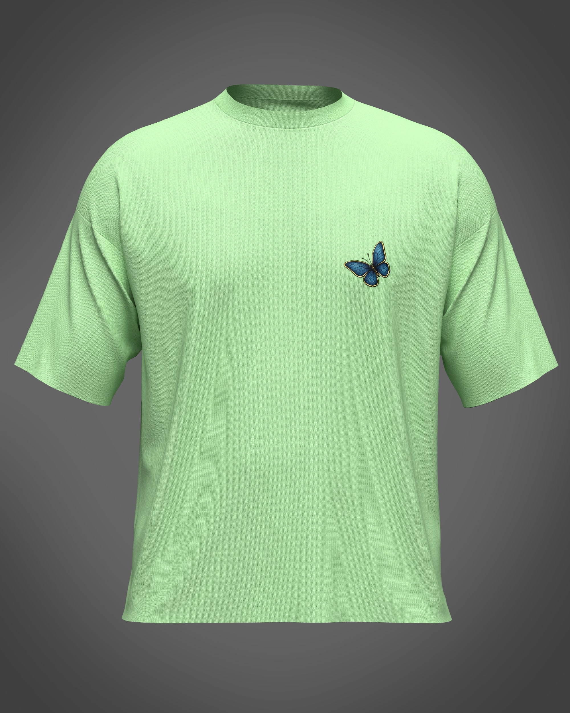 Pista t-shirt with blue butterfly design 