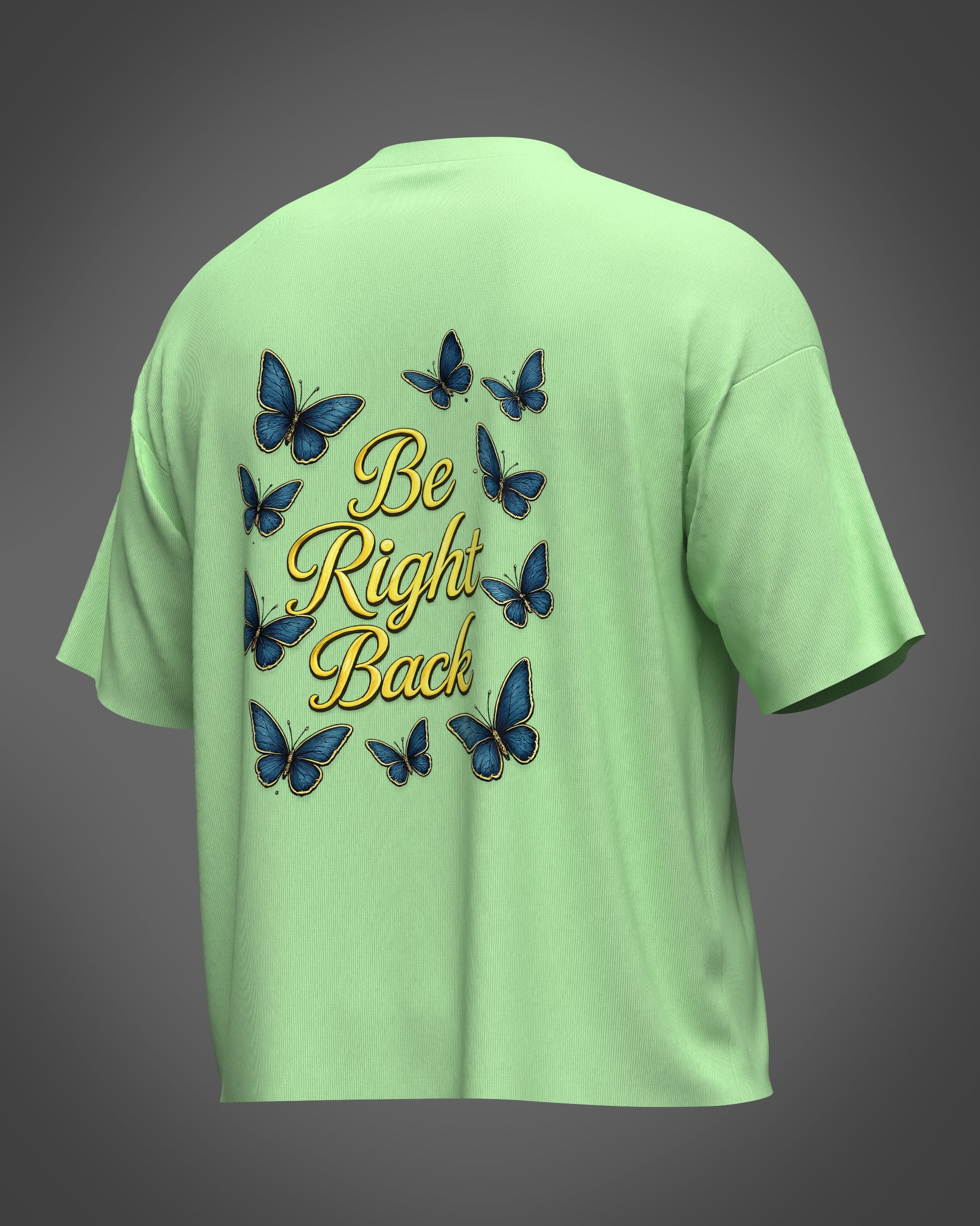 Pista t-shirt with blue butterfly design 