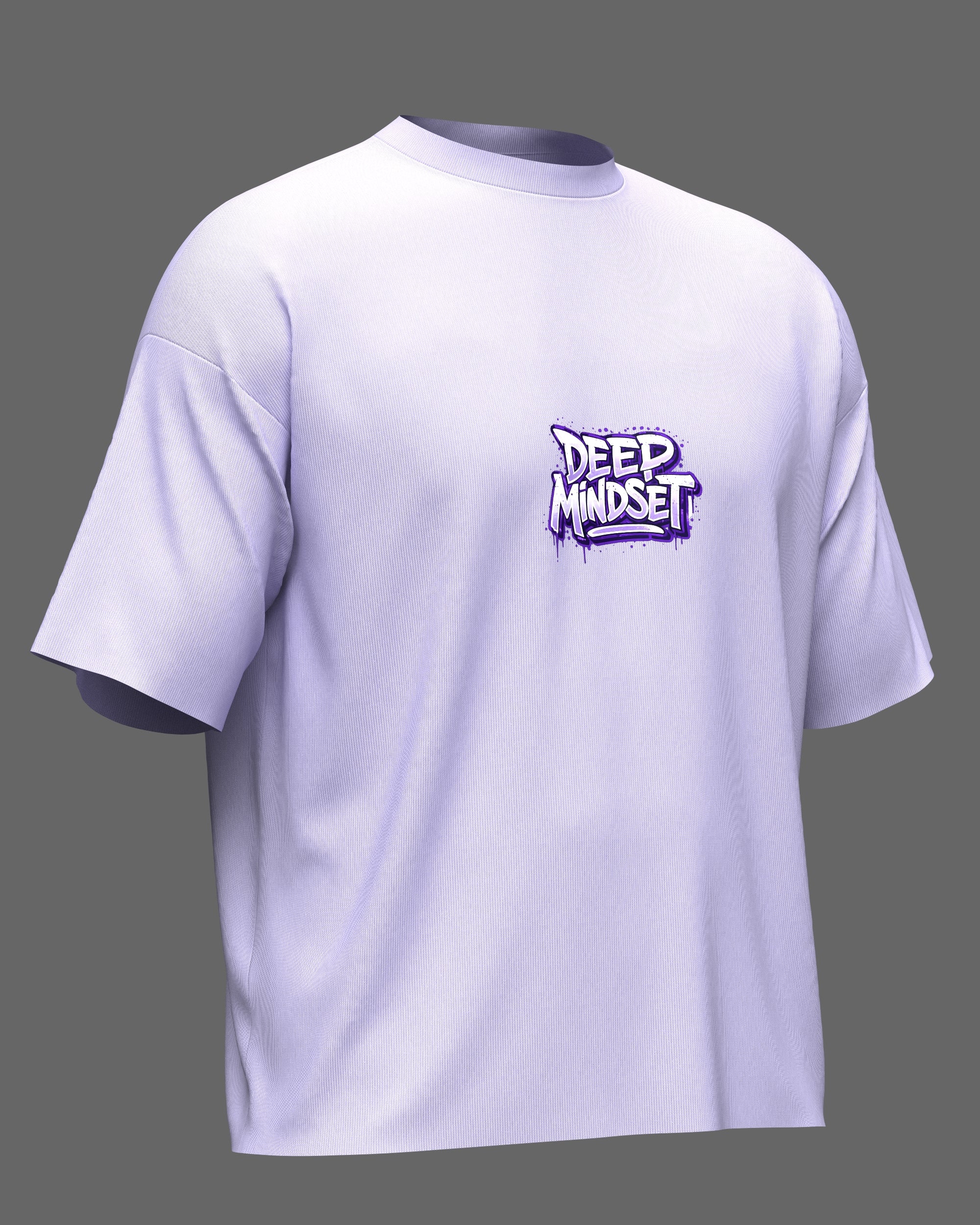 Lilac t-shirt with a blue octopus design